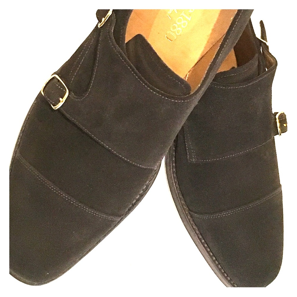 Loake Cannon Monk In chocolate suede